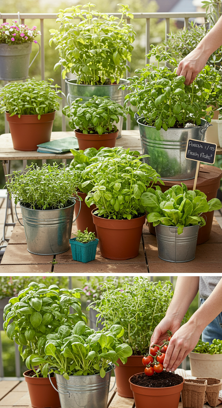 Implement Edible Container Gardens for Fresh Produce