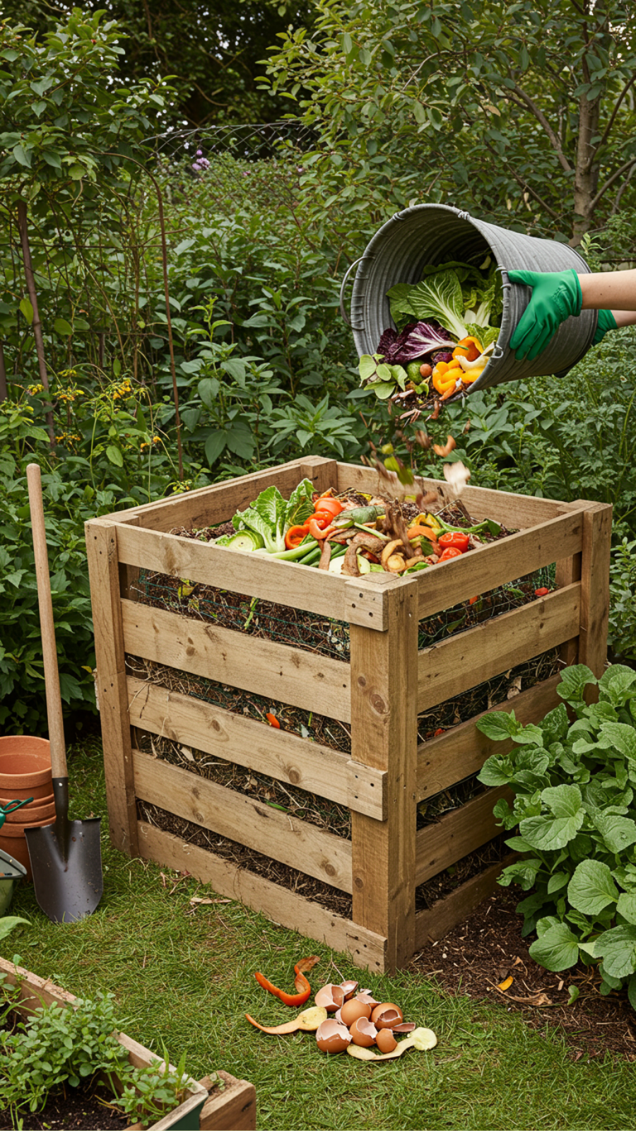 Building a Compost Bin: Transforming Kitchen Scraps into Black Gold