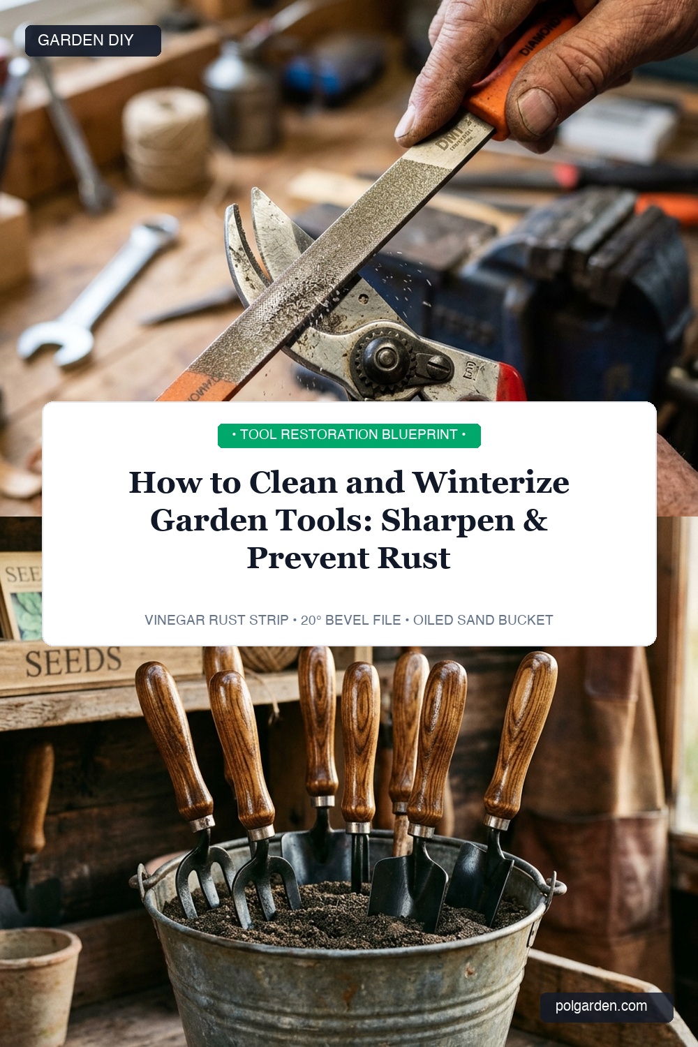 How to Clean and Winterize Garden Tools Pinterest Pin Blueprint