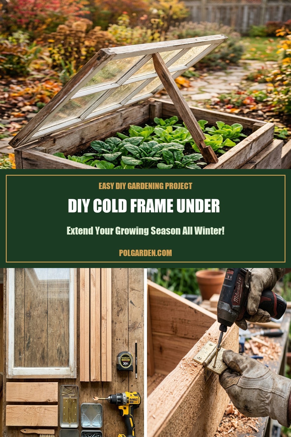 DIY Cold Frame Greenhouse Under $30 Pinterest Pin