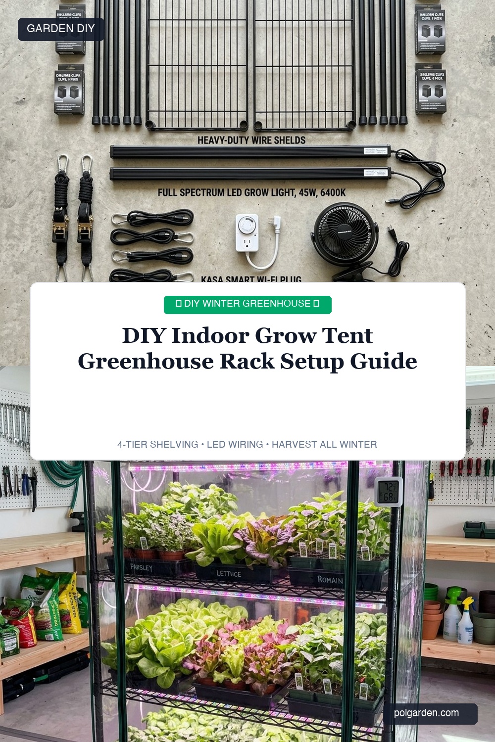 DIY Indoor Grow Tent Greenhouse Rack Setup Pinterest Pin
