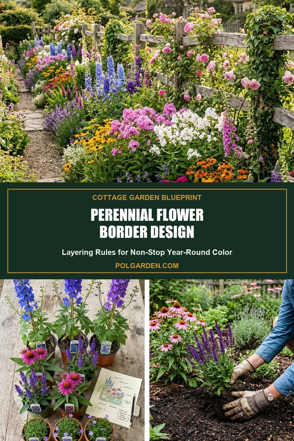 Perennial Flower Border Design Pinterest Pin