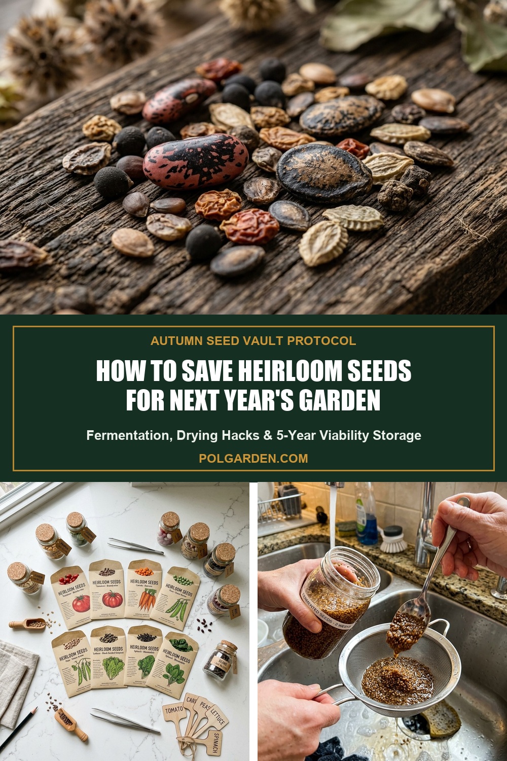 How to Save Heirloom Seeds in Fall Pinterest Pin
