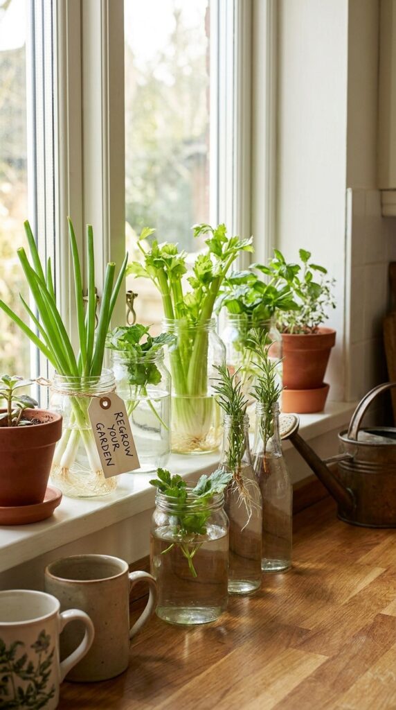 10 Kitchen Scrap Vegetables You Can Regrow in Water Forever