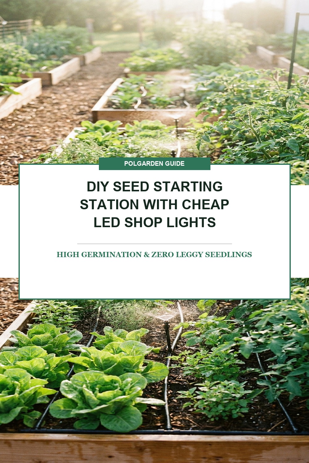 DIY Seed Starting Station with Cheap LED Shop Lights Pinterest Pin Blueprint