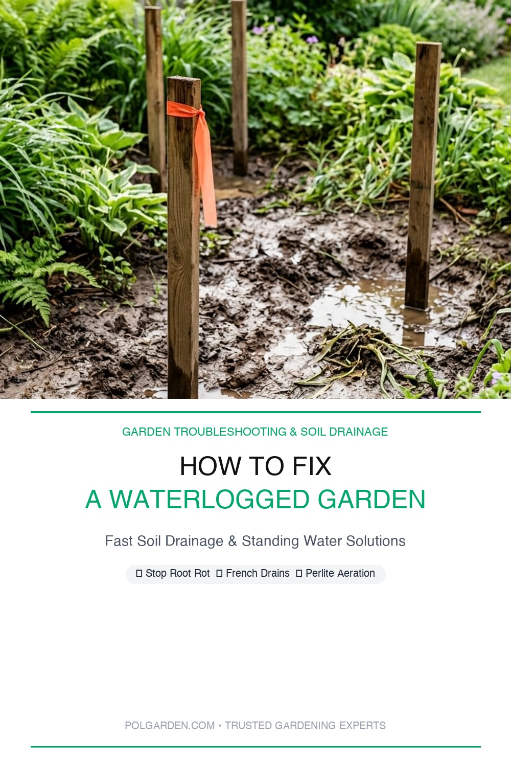 How to Fix a Waterlogged Garden Pinterest Pin Blueprint