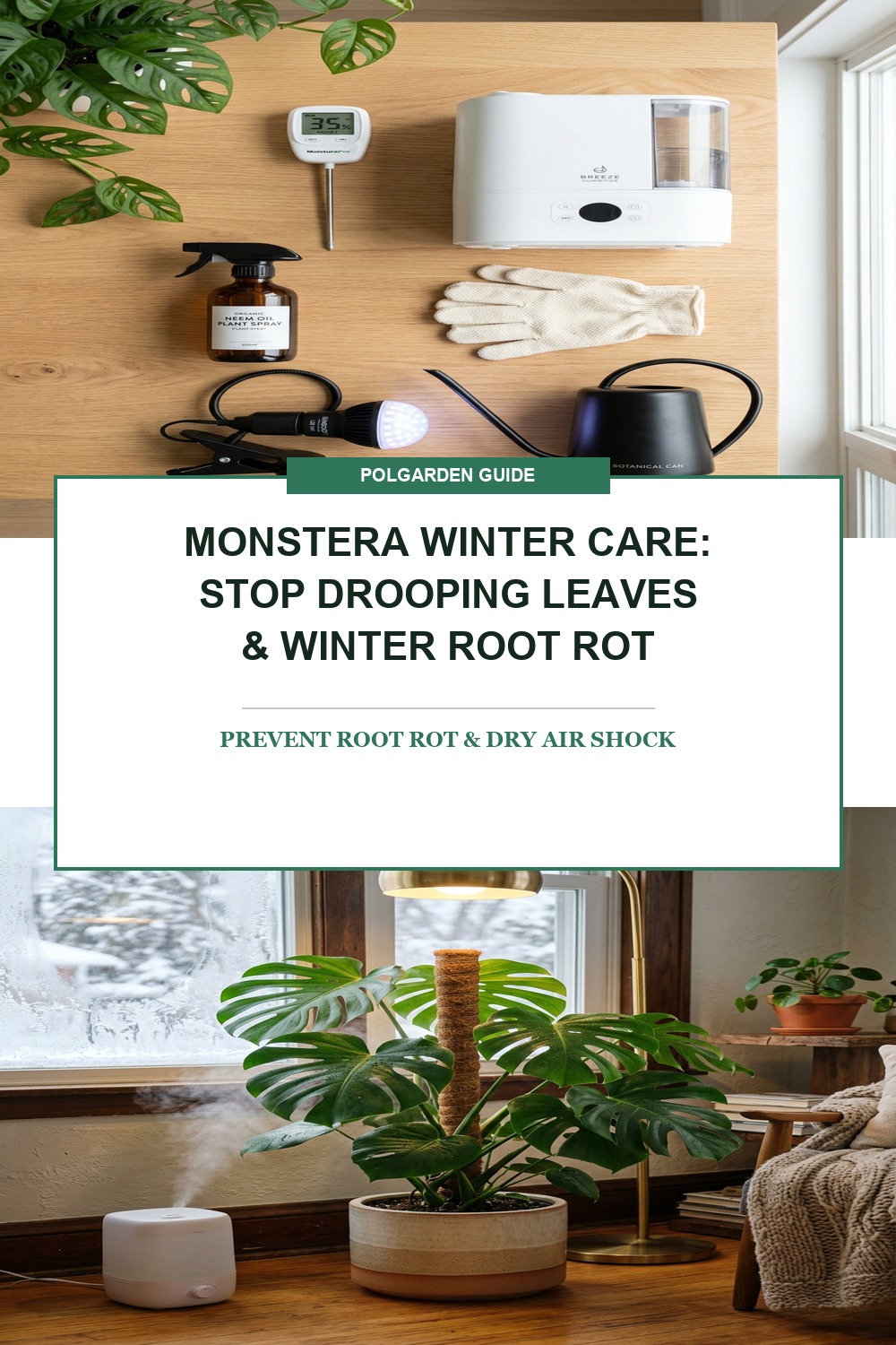 Monstera Winter Care Pinterest Pin Blueprint