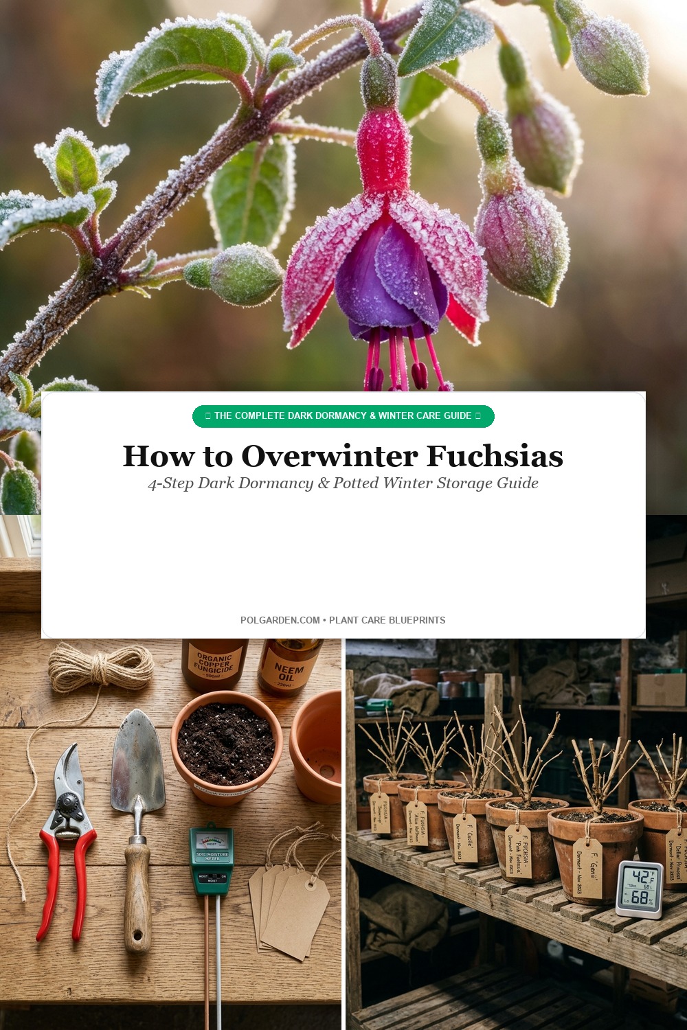 How to Overwinter Fuchsias Dark Dormancy and Winter Care Pinterest Pin Blueprint