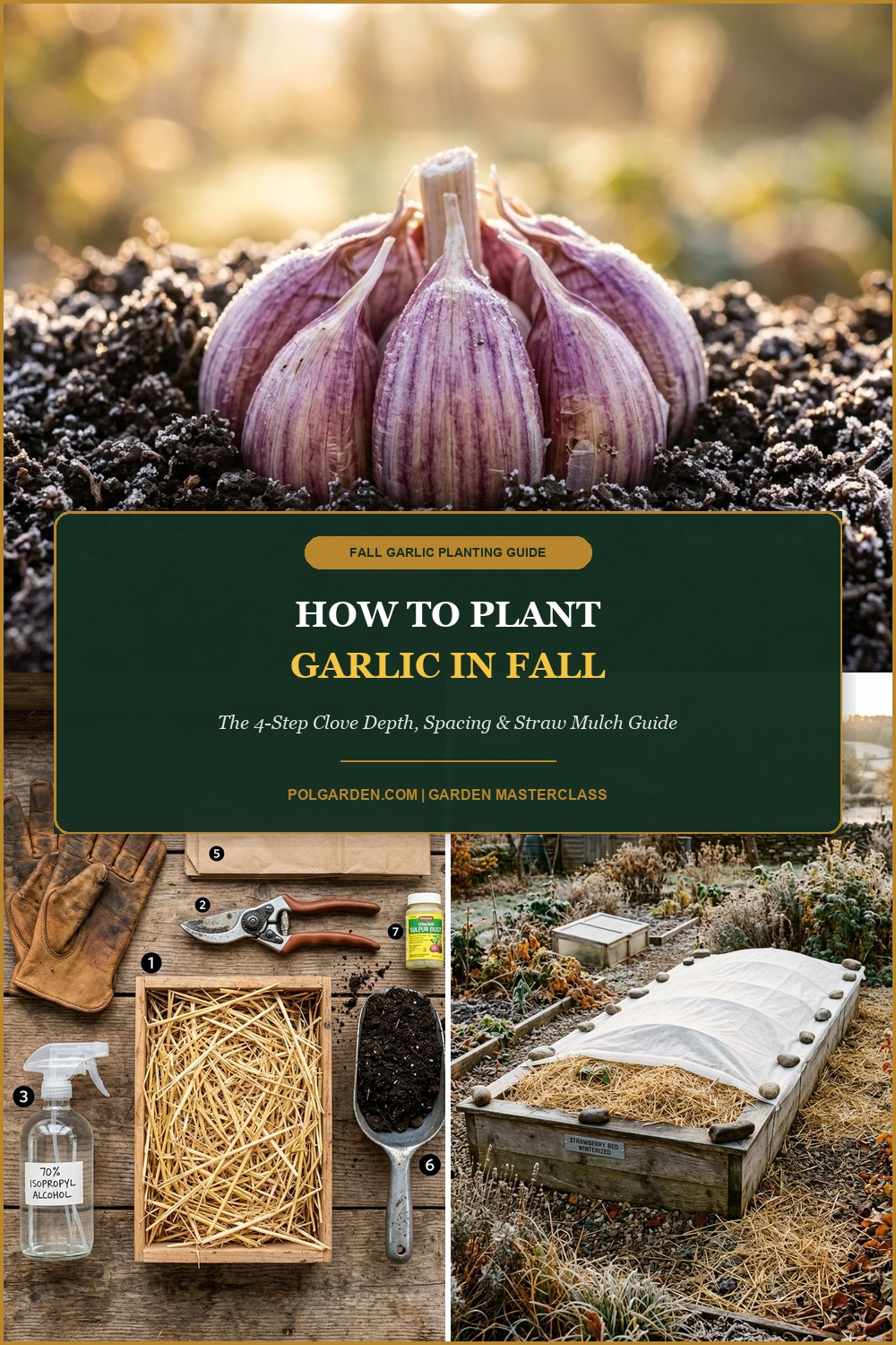 How to Plant Garlic in Fall: The 4-Step Clove Depth, Spacing and Straw Mulch Guide