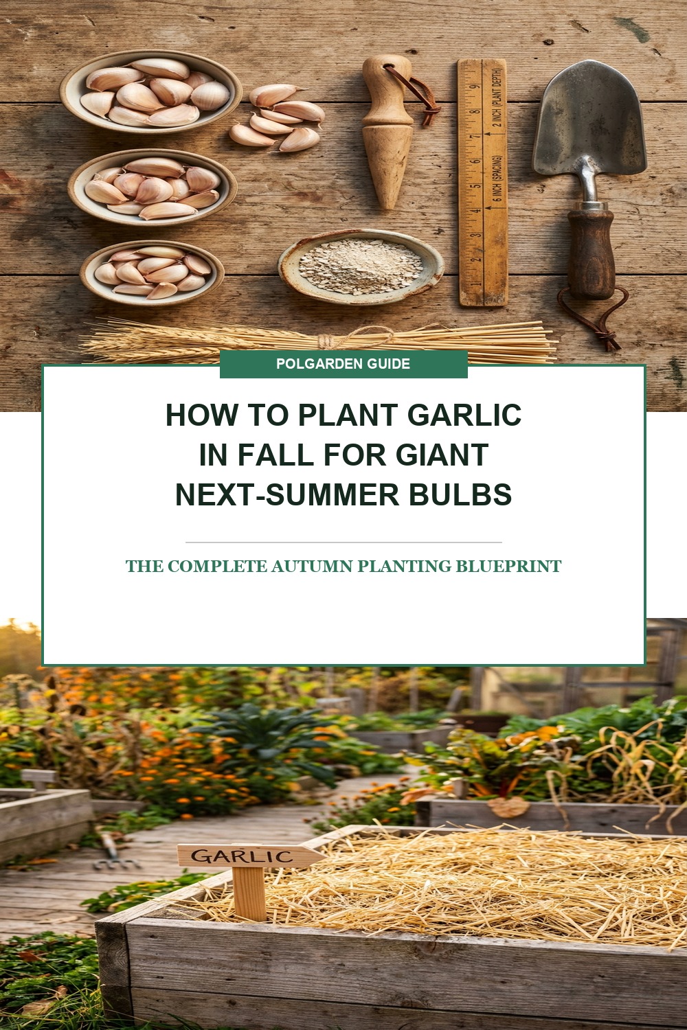 How to Plant Garlic in Fall Pinterest Pin Blueprint