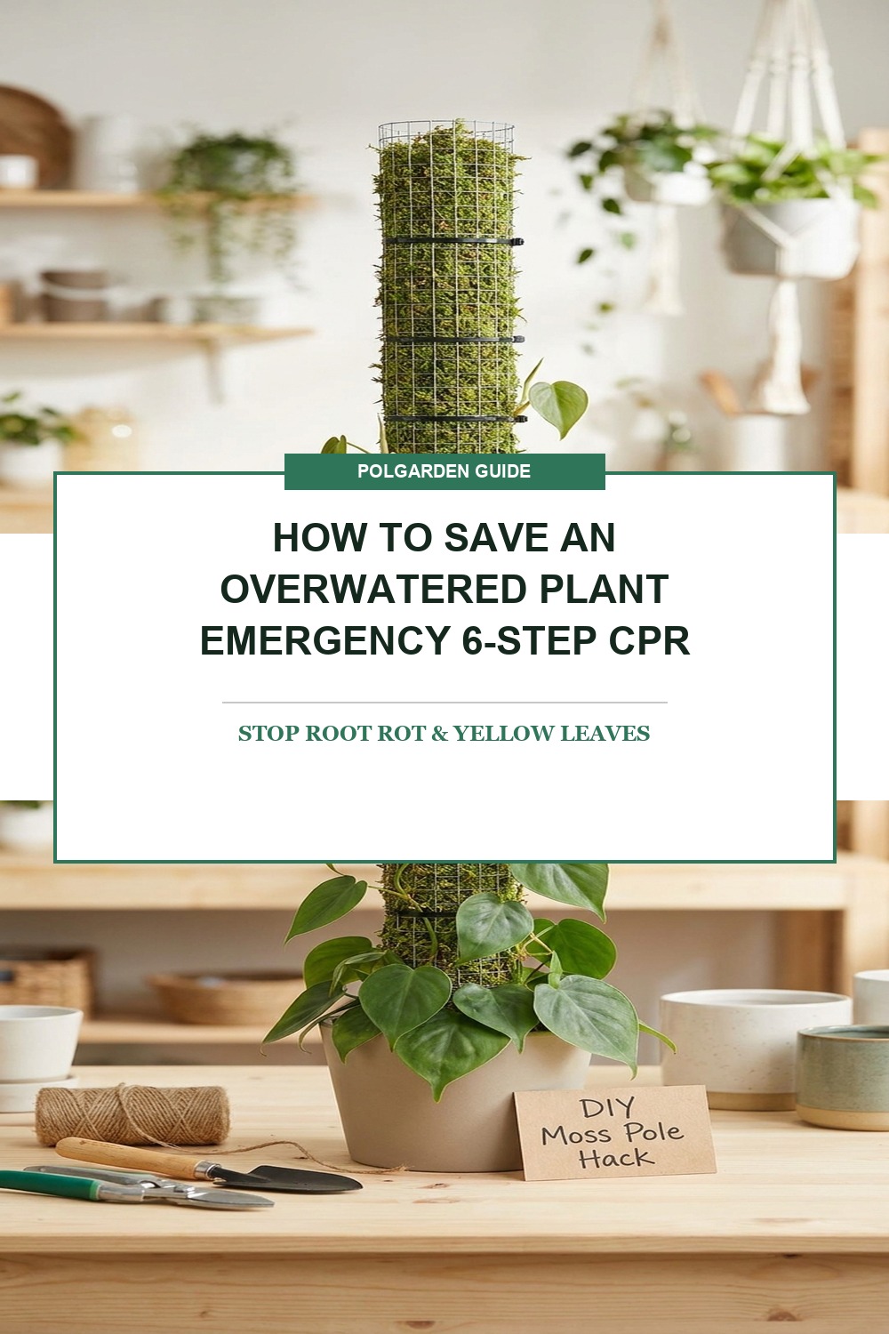 How to Save an Overwatered Plant: Emergency 6-Step CPR Guide Pinterest Pin Blueprint