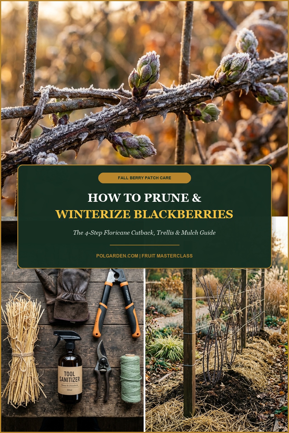 How to Prune and Winterize Blackberries: The 4-Step Floricane Cutback, Trellis and Mulching Guide