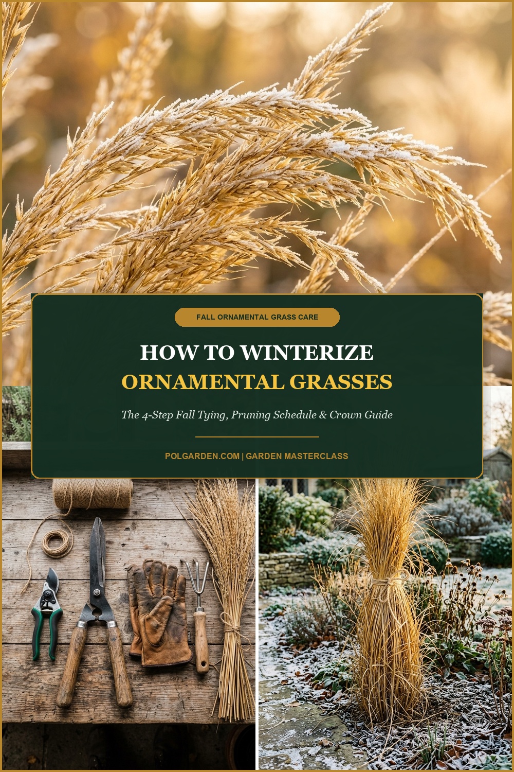 How to Winterize Ornamental Grasses: The 4-Step Fall Tying, Pruning Schedule and Crown Care Guide
