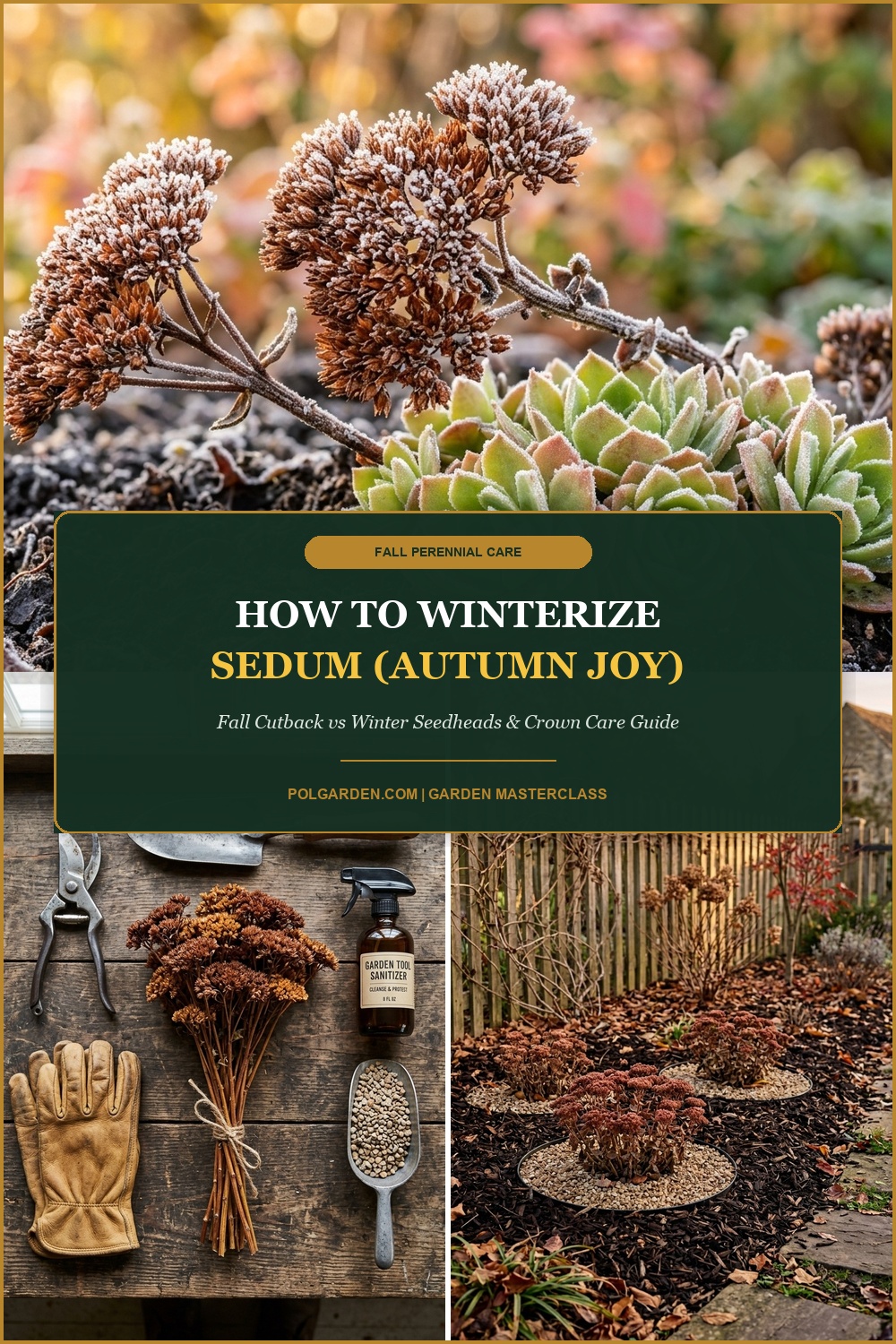 How to Winterize Sedum: The 4-Step Fall Cutback, Winter Seedheads and Crown Protection Guide